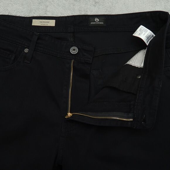Adriano Goldschmied Jeans Mens Size 33x34 Black Protege Straight Stretch Denim - Picture 2 of 16